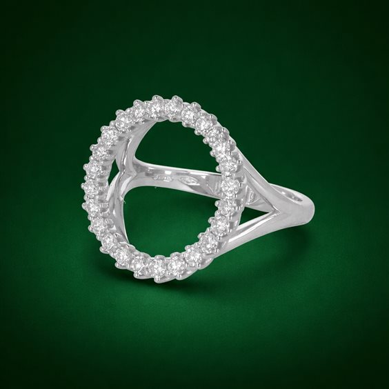Ring Namuri Woman in Gold Diamante 0.85 Ct AN-NUDASUN - AN-NUDASUN